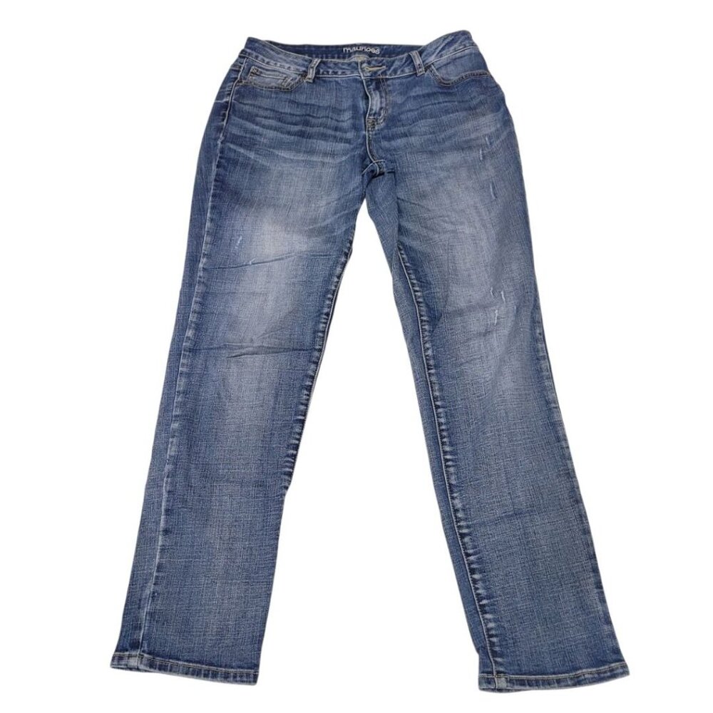 Maurices Jeans Denim Pants Womens 7 8 Blue Basic Skinny‎ Ankle Distressed